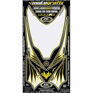 【モトグラフィックス MOTOGRAFIX】 モトグラフィックス MT-NH010WY ボディパッド FRONT/REAR CBR1000RR 08-09