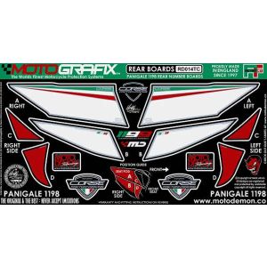 【モトグラフィックス MOTOGRAFIX】 モトグラフィックス MT-RD014TC ボディパッド REAR 1199PANIGALE 12-