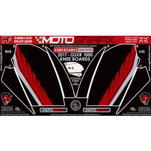 【モトグラフィックス MOTOGRAFIX】 モトグラフィックス MT-KS002KRR ボディーパッド KNEE (KRR) GSX-R1000/R 17-18