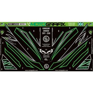 【モトグラフィックス MOTOGRAFIX】 モトグラフィックス MT-NK022KG ボディパッド FRONT Ninja1000/Z1000SX 17-19