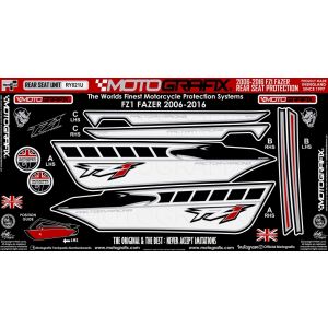 【モトグラフィックス MOTOGRAFIX】 モトグラフィックス MT-RY021U ボディパッド REAR FZ1 Fazer 06-16