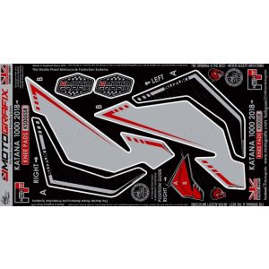 【モトグラフィックス MOTOGRAFIX】 モトグラフィックス MT-KS005SR ボディパッド KNEE KATANA 18-21