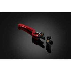 【バイカーズ BIKERS】 バイカーズ　Y0103-RED フロントブレーキレバー 可倒式 フラットタイプ レッド TRICITY125 14-24 TRICITY155 17-24