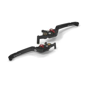 【バイカーズ BIKERS】 バイカーズ H1010-BLK レバーセット 可倒式 フラットタイプ ブラック PCX 21-25 PCX160 21-25 ADV160 23-24