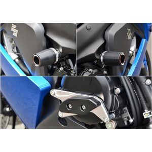 【アグラス AGRAS】 アグラス 342-302-007BX レーシングスライダーフレームφ50ロゴ+ジェネA ブラック GSX-S1000/F AGRAS