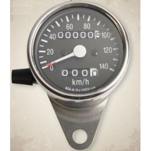 【GOODS】 GOODS 58-43622 機械式スピードメーターφ60mm ブラックパネル トリップ付き