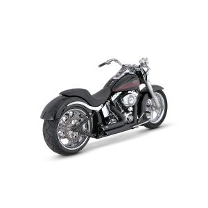 【VanceHines】 VanceHines 1800-0745 ShortShots Staggered ショートショットスタッガード ブラック マフラー SOFTAIL 86-11