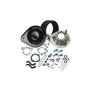 【S＆S】 S＆S 170-0181A クラシックティアドロップ エアクリーナーキット グロスブラック ツインカム(ケーブル2本引) 99-17