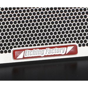【エッチングF】 エッチングF RGK-NINJA650-01 ラジエターガード エンブレム赤 Ninja650 17-/Z650 17-19
