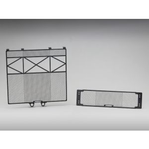 【エッチングF】 エッチングF RON-DAEG-00 ラジエター＆オイルクーラーガードセット エンブレム黒 ナイトロレーシングDAEG用