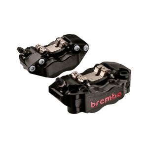 【ブレンボ】 ブレンボ 220.B473.30 GP4-RB ラジアル CNC 4P キャリパー ブラックアルマイト レッドロゴ 左右セット φ30/34 取付ピッチ:100mm