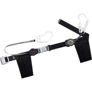 【藤井電工】 藤井電工 TBORL2593SRBTBLKMBP 胴ベルト型墜落制止用器具 TB-ORL-2-593-SRBT ランヤード+補助ロープ ワンハンドリトラ+SRリトラ 軽量型 黒 Mサイズ