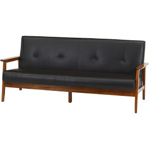 送料無料！！ 【不二貿易】 不二貿易 バイキャストPUソファ ミート 3P ダークブラウン メーカー直送 代引不可 北海道沖縄離島不可【smtb-u】