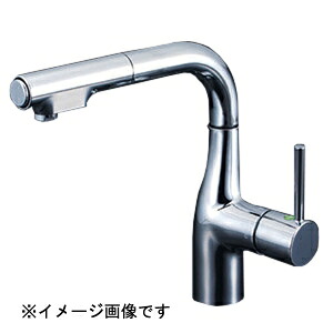 【KVK】 KVK KM6101R2EC シングルシャワー付混合栓 eレバー 200mmパイプ付