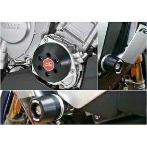 【アグラス AGRAS】 アグラス 342-276-004BX Rスライダー フレーム+クランク 黒ロゴ YZF-R1/M 15- AGRAS
