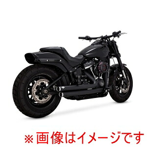 【バンスアンドハインズ】 バンスアンドハインズ 1800-2582 BigShots Staggered PCX ビッグショットスタッガード ブラック マフラー SOFTAIL 18-22
