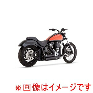 【バンスアンドハインズ】 バンスアンドハインズ 1800-2598 ShortShots Staggered PCX ショートショットスタッガード ブラック マフラー SOFTAIL 12-17