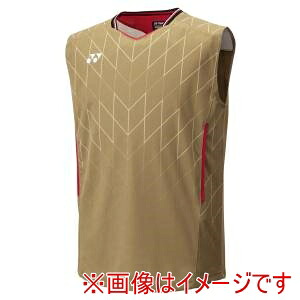 【ヨネックス YONEX】 ヨネックス 10699 メンズゲームシャツ ノースリーブ ゴールド SSサイズ YONEX