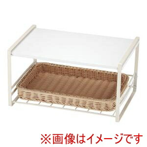 【遠藤商事 TKG】 TKG 洗えるバスケット付レンジ上ラック WF-17 ホワイト DLT1901 遠藤商事