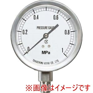 【高島計器】 高島計器 1460160 ステンレス圧力計 A枠立型 φ60 圧力レンジ0.0～6MPa R1/4 1460160