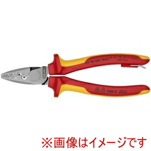 【クニペックスツールズ KNIPEX】 クニペックス 9778-180TBK エンドスリーブ用絶縁圧着ペンチ 1000V絶縁 落下防止 6,229円