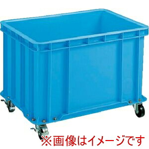【積水】 積水 S-100C B ブルー ジザイ4ケウチ 2コストッパーツキ S型コンテナ S-100 キャスター付 自在4ケ内2ケストッパー付き 青 メーカー直送 北海道沖縄離島不可