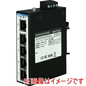 【ダイヤトレンド Diatrend】 ダイヤトレンド DEH-TX5C 産業用イーサネットスイッチングハブ 100Base-TXタイプ