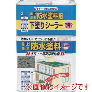 【ニッぺ】 ニッぺ HUP002-17 水性屋上防水塗料セット 17kg グレー
