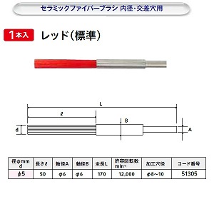 【ナカニシ】 ナカニシ 51305 先端工具 セラミックファイバーブラシ