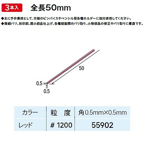 【ナカニシ】 ナカニシ 55902 先端工具 ペンシルセラファイバー砥石 3本入
