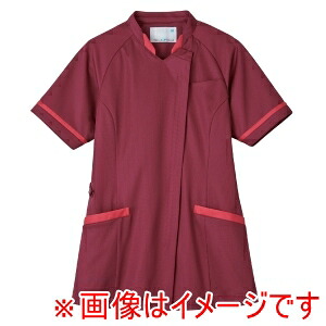 【住商モンブラン】 住商モンブラン MJ500-7273 ジャケット レディス 半袖 ワイン／バーガンディ 3L