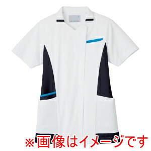 【住商モンブラン】 住商モンブラン MS004-0122 スクラブ 兼用 半袖 白／ネイビー／ブルー M 4,973円