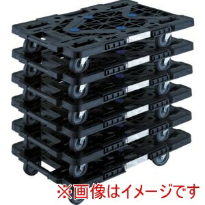 送料無料！！ 【トラスコ TRUSCO】 トラスコ MPK-600J-BK-M6 まとめ買い 樹脂製平台車 ルートバン MPK-600J-BK 6台セット メーカー直送 代引不可 北海道沖縄離島不可【smtb-u】