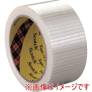 【スリーエム 3M】 スリーエム 8959 75X50 フィラメントテープ 8959 75mmX50m 12巻 メーカー直送 代引不可 北海道沖縄離島不可