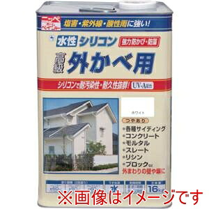 【ニッぺ】 ニッぺ 水性シリコン外かべ用 16kg ホワイト HWB101-16