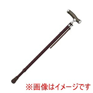 【フジホーム】 フジホーム 531098 WB5314 やわらかグリップステッキ伸縮 ワインレッド
