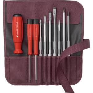 【PB スイスツールズ SWISS TOOLS】PB スイスツールズ 8218BO 差替式ドライバーセット 9本組 ボルドー｜あきばお～支店