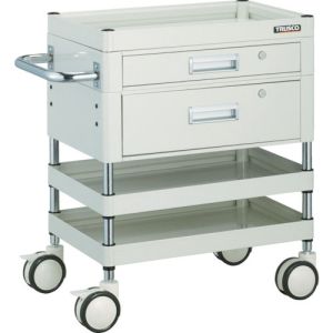 送料無料！！ 【トラスコ中山 TRUSCO】 ファルコンワゴン 引出付 750X500 ウレタン双輪 W色 FAW-773VZD-W メーカー直送 代引不可【smtb-u】