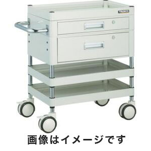 送料無料！！ 【トラスコ中山 TRUSCO】 ファルコンワゴン 引出付 750X500 ウレタン双輪 YG色 FAW-773VZD-YG メーカー直送 代引不可【smtb-u】