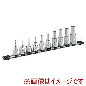 【トネ TONE】 トネ HH410 ヘキサゴンソケットセット ホルダー付 10pcs TONE