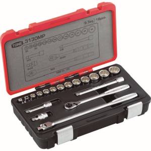 送料無料！！ 【トネ TONE】 トネ 3130MP ソケットレンチセット 差込角9.5mm 18点セット TONE【smtb-u】