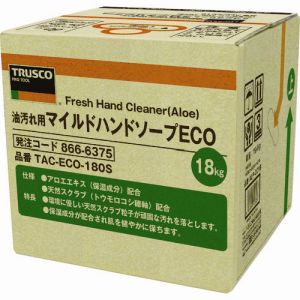 送料無料！！ 【トラスコ TRUSCO】 トラスコ マイルドハンドソープ ECO 18L 詰替 バッグインボックス TAC-ECO-180S メーカー直送 代引不可 北海道・沖縄・離島不可【smtb-u】