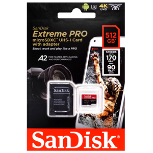 トフォンや SanDisk サンディスク Extreme 512GB microSDXCカード UHS-I U3 V30 A2 (R