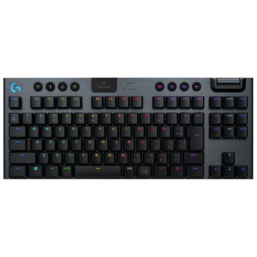 G913 Tkl Lightspeed Wireless Rgb Mechanical Gaming Keyboard Tactile G913 Tkl Tcbk 黒ん坊 ロジクール 正直なキーストローク気味がありもっともに押下可能 タクタイル のメカニック改むを雇いいれるした テンキーレス謀るの薄型 ワイヤーレスゲーミングキーボード