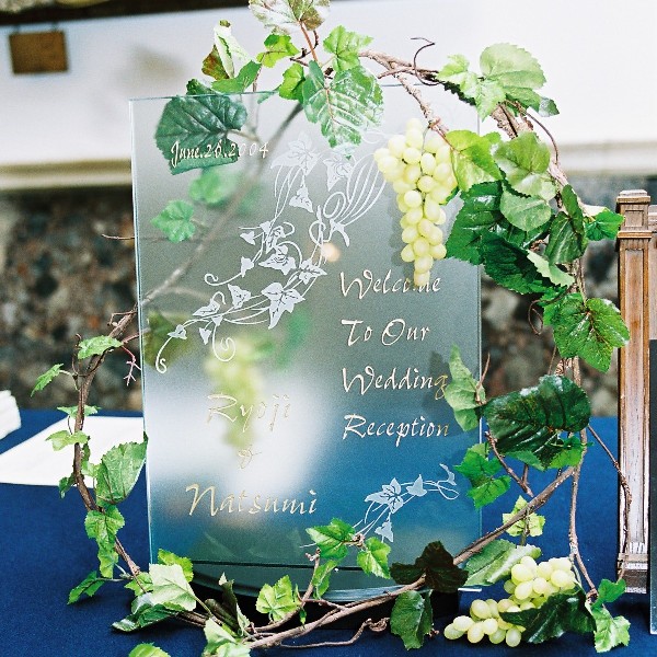 楽天市場】ウェルカムボード【バラとリボンのデザイン】ガラス