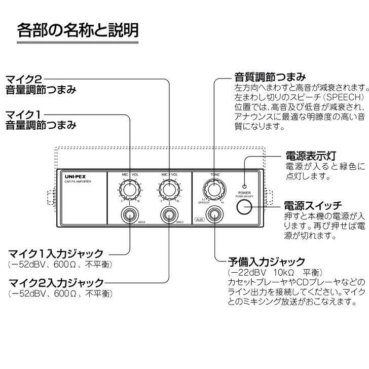 即発送可能】 車載アンプ ハンドタイプマイク付属 12V用 40W NDA-402A fucoa.cl