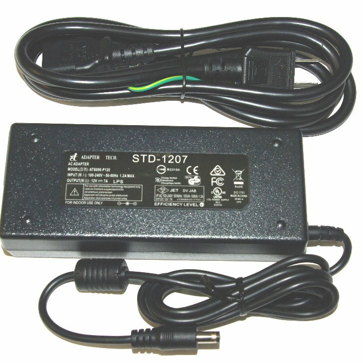 12V 7A ACアダプタ 外径5.5粍 口径2.1粍繋ぎ100V～240V インプット