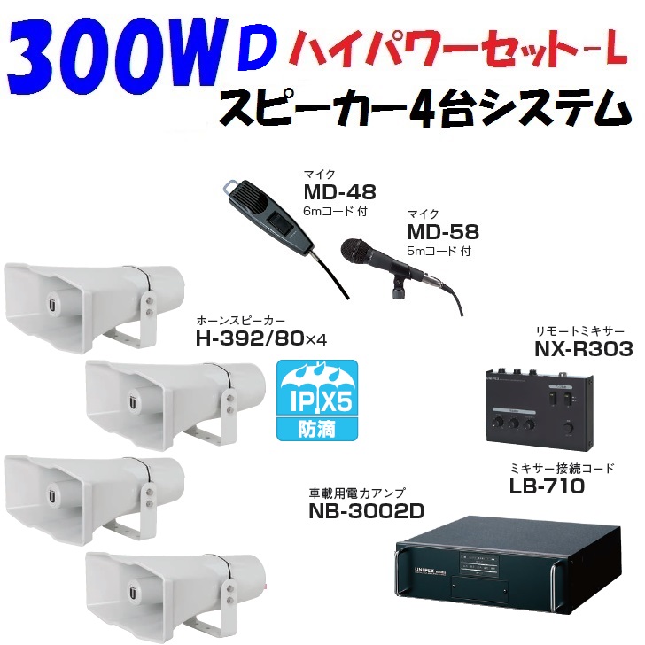 スペシャルオファ 2023年統一地方選挙に 300W 4スピーカーシステム D