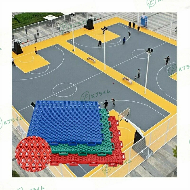 合わせ目引っ敷き 室外篭球厚地の外套用モジュラージョイントフロアマット、耐候性大型プラスチックスプライシングフロアエクサ