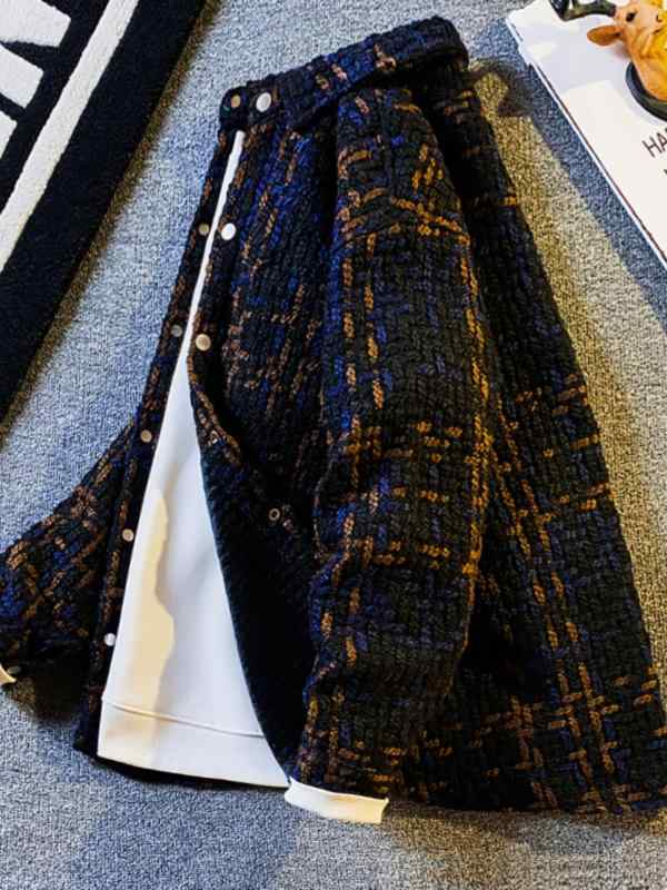 メンズ ファッション 服 男性用 シンプル かっこいい 大人 春コーデ レトロ ウール コート ゆったり カジュアル ハイエンド ニット ジャケット シャツ チェック